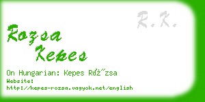 rozsa kepes business card